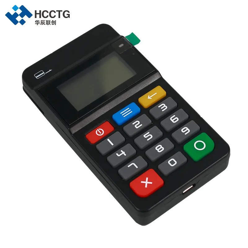 Мобильный платежный терминал PCI + EMV Сертифицированный Bluetooth MPOS с клавиатурой HTY711