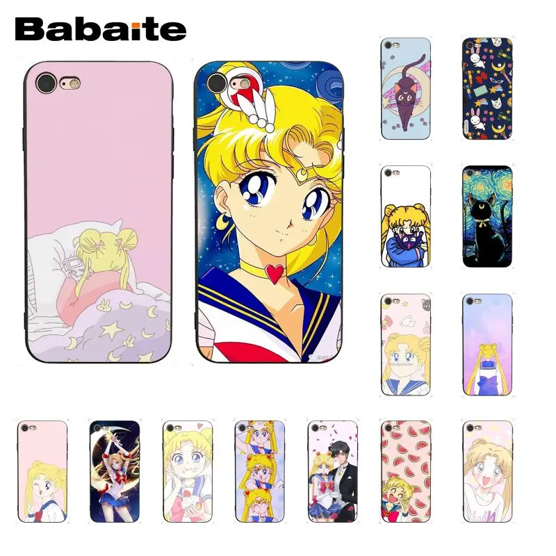 

Babaite Pink Japanese Anime Kawaii Sailor Moon Phone Case for iphone 11 Pro 11Pro Max 5 5Sx 6 7 7plus 8 8Plus X XS MAX XR