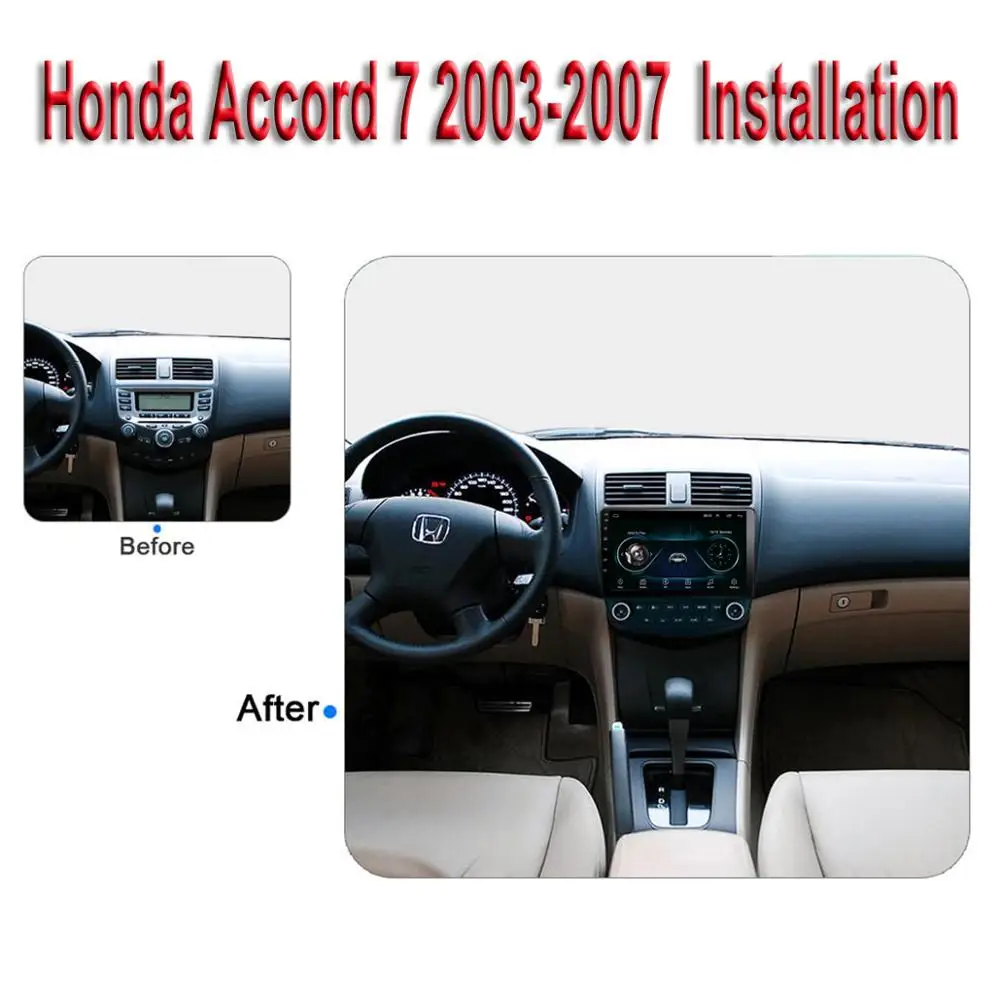 Sale 10.1 inch Android 8.1 Car Radio Stereo For 2003-2007 Honda Accord7 2Din GPS WIFI BT OBD2 Car Multimedia Player 4