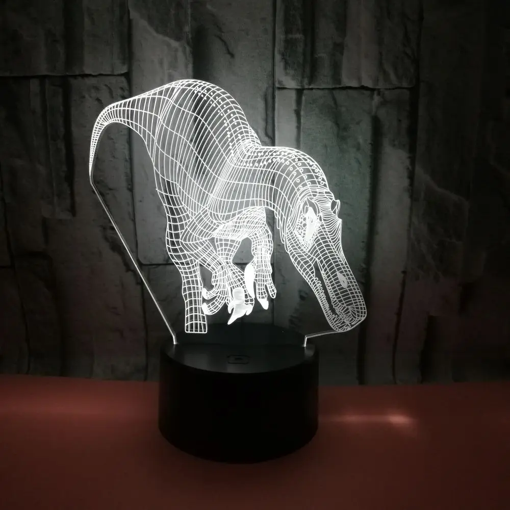 3d лампа динозавра Lampara сравнению Veilleuse Powerbank Decoracao кварто подарок светодиодные