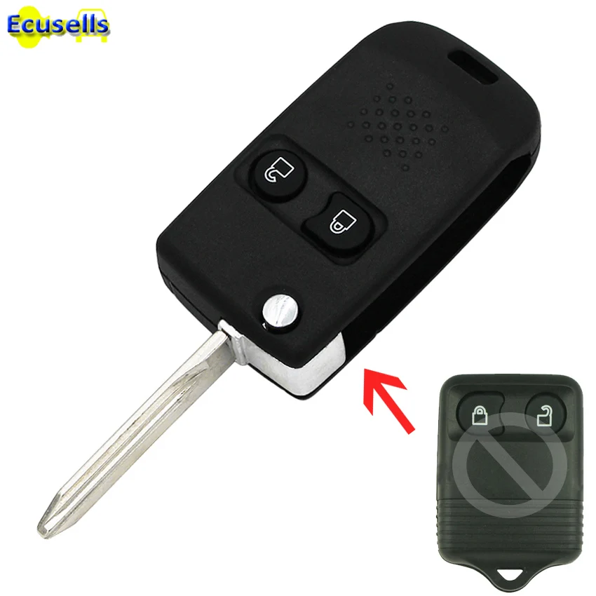 

ModifIed Folding flip Remote Key Shell case cover fob 2 Button For Ford Transit Connect Maverick uncut FO38 blade