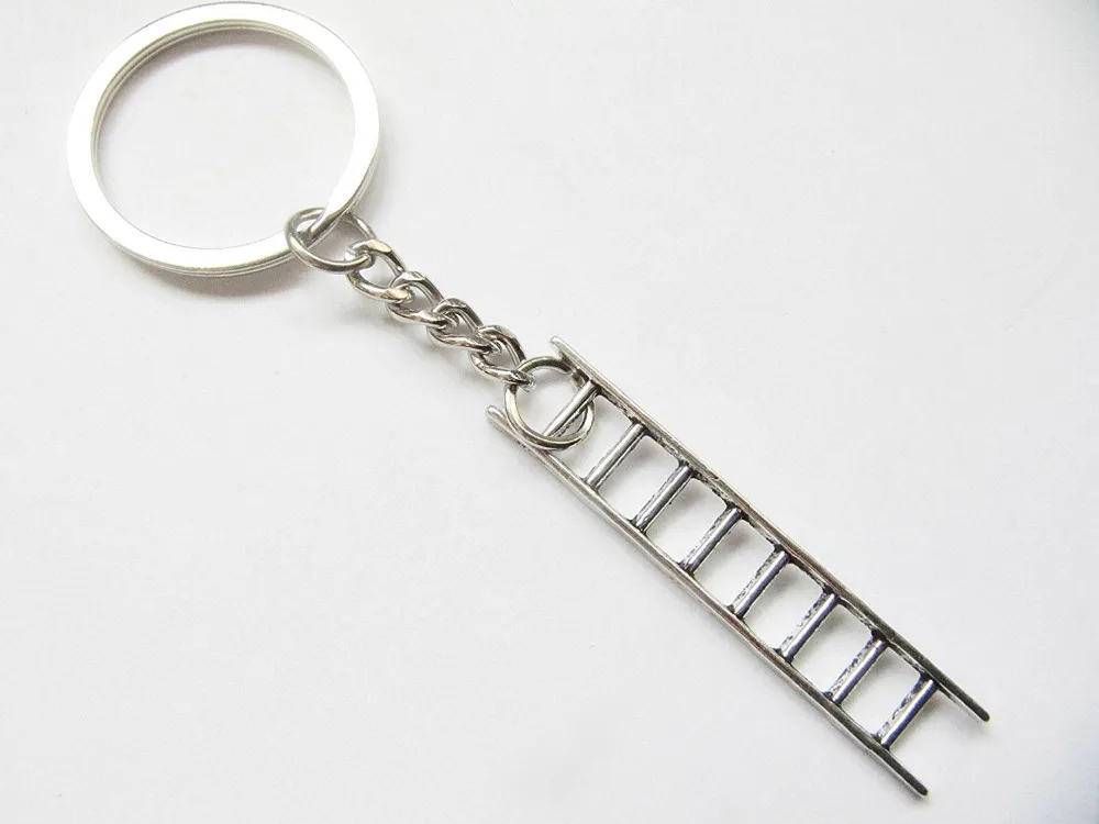 2pcs / lot Wholesale Mix order Ancient silver Ladder Keychain Step
