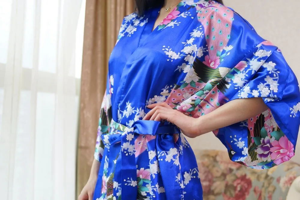 Лидер продаж светло-голубой китаянка халат шелк, вискоза длинные кимоно Ванна платье подружки невесты сексуальная ночная рубашка платье
