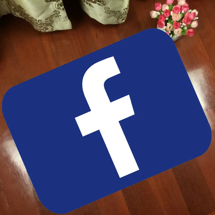 Коврики противоскользящие напольный коврик модный мультфильм facebook Social F коврик с логотипом Печатный узор Коврик в ванную комнату дверь гостиная