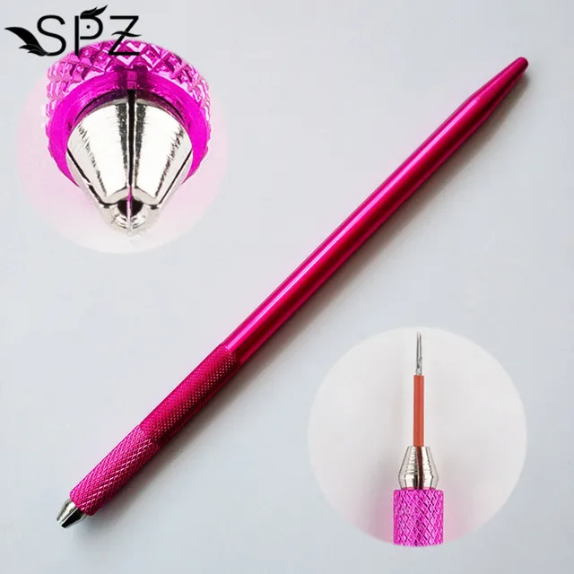 Mini Manual Microblading Tattoo Pen Round Fog Needle Holder For Permanent Makeup 3D Embroidery Eyebrow Tebori Rose Red Mini Manual Microblading Tattoo Pen Round Fog Needle Holder For Permanent Makeup 3D Embroidery Eyebrow Tebori Rose Red
