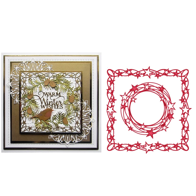 

Square Framework Shape Metal Cutting dies Scrapbooking Album Handcrafts Embossing DIY Paper card Making Models Stencils Tools