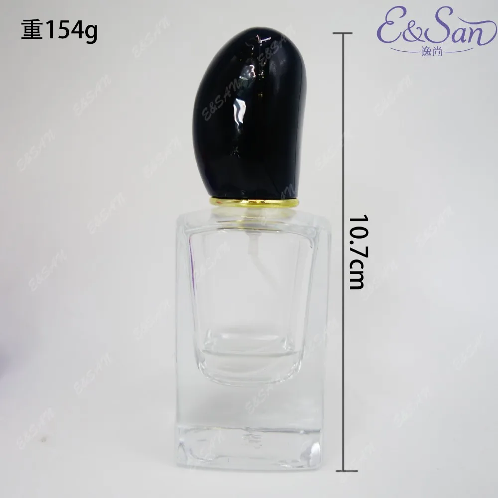PT188-30ML Прозрачный квадратный высококачественный белый и черный парфюм пустая стеклянная бутылка Косметическая бутыль с распылителем 100 шт./партия