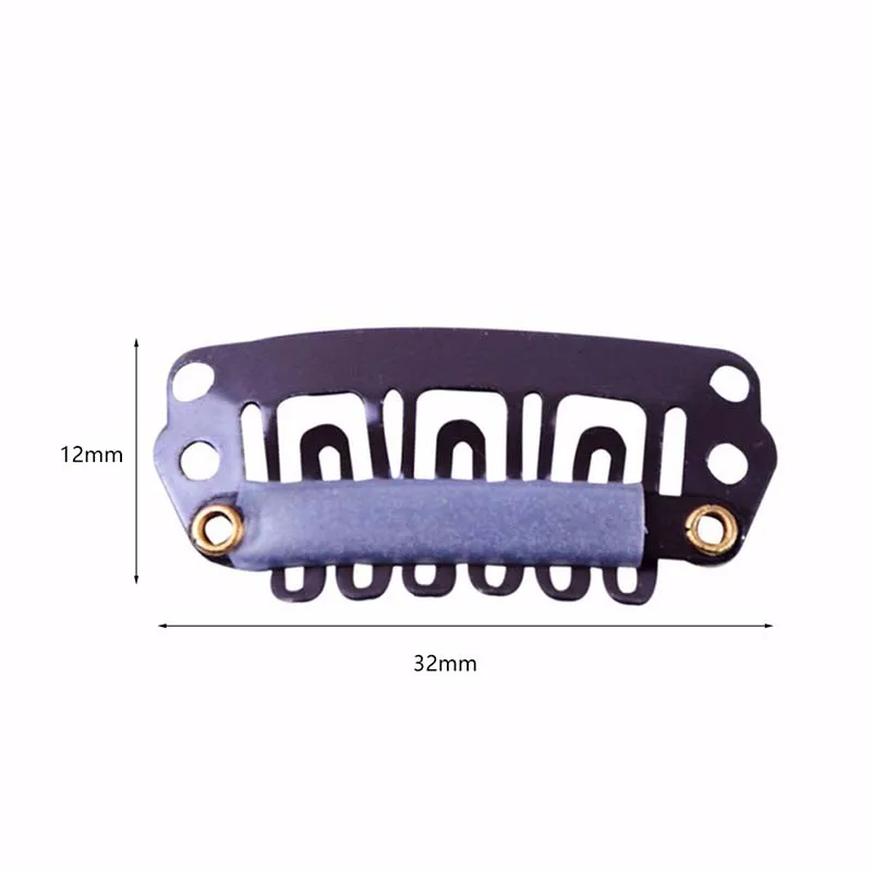 10 шт., маленького размера, круглой формы с диаметром 32 мм 6-Зубы волос оснастки из металла с силиконовая задняя крышка для клип пряди человеческих волос для наращивания волос парик для парикмахерских инструментов