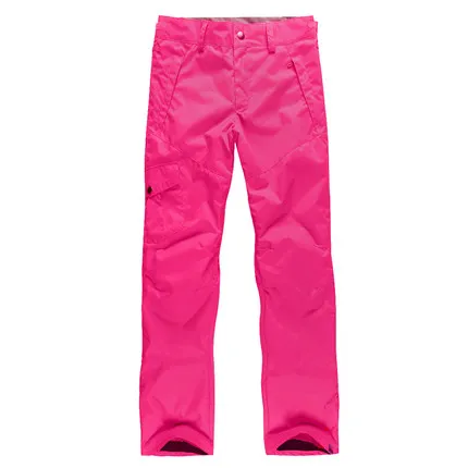GSOU зимние уличные женские лыжные брюки дышащая теплая ветрозащитная водонепроницаемая, Лыжный спорт многоцветные дополнительные брюки для леди размер xs-l - Цвет: one