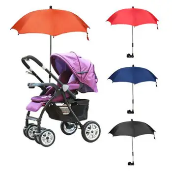 

Stroller Accessories Baby Stroller Umbrella Baby Kids Portable Colorful Cart Parasol Adjustable Sun Umbrellas Rain Covers