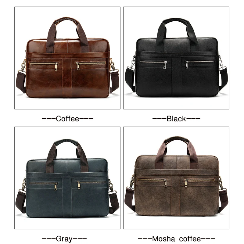  WESTAL bag men's leather laptop bag men's briefcase handbag men's genuine leatehr/shoulder bag offi - 32603013911