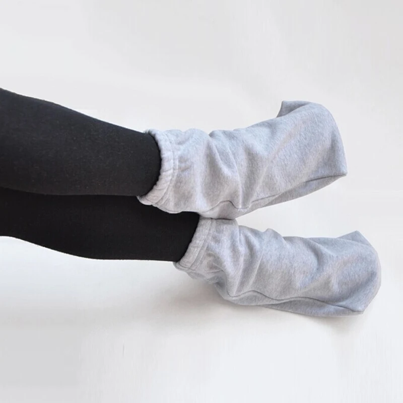 

Newly Men Women Warm Socks Thick Fleece Lined Middle Length Sleep Unisex Feet Cover VK-ING