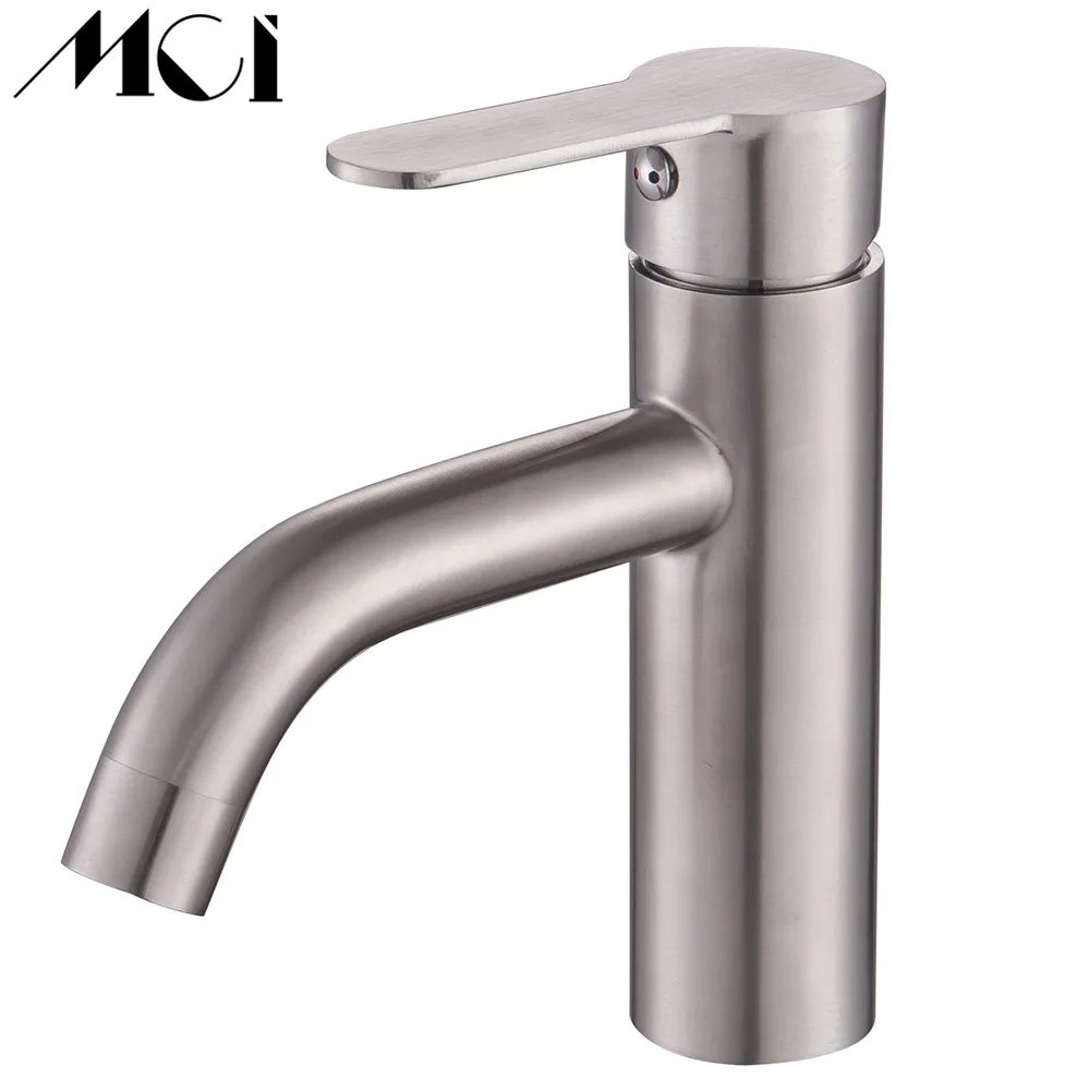 Waterfall Bathroom Basin Faucet 304 Stainless Steel Single Handle Mixer
