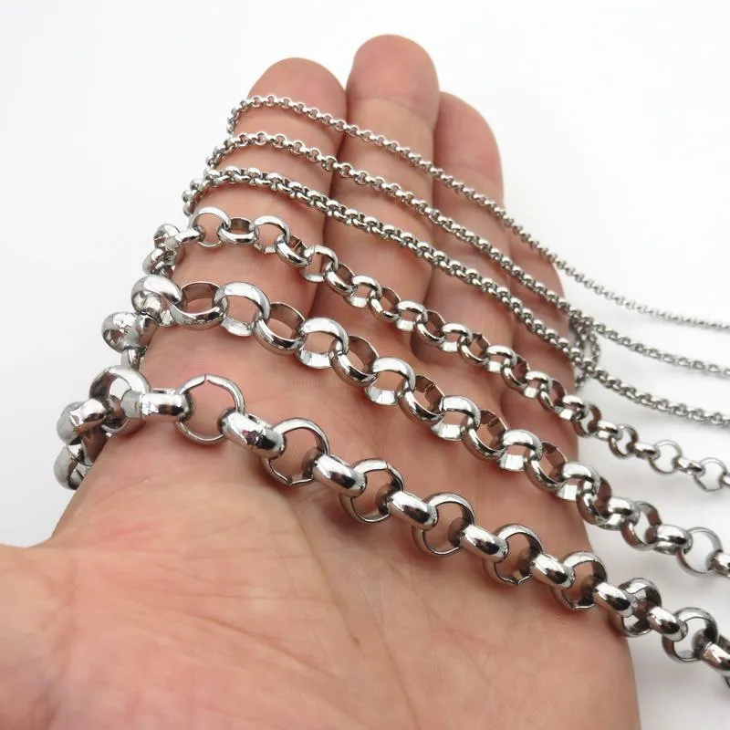 

1meter Silver Tone Stainless Steel Round O Link Chain DIY Bracelet Necklace Jewelry Accessories