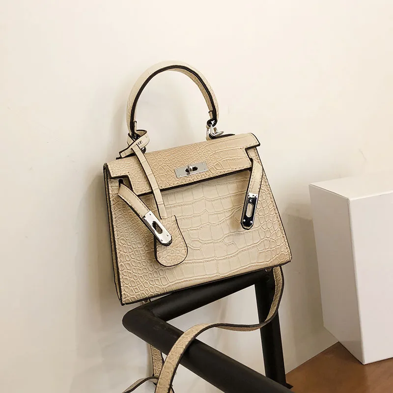 

Women Alligator Shoulder Bags Elegant Lady PU Leather Handbag Female Luxury Handbags Women Bags Designer Fashion Top-Handle Bags