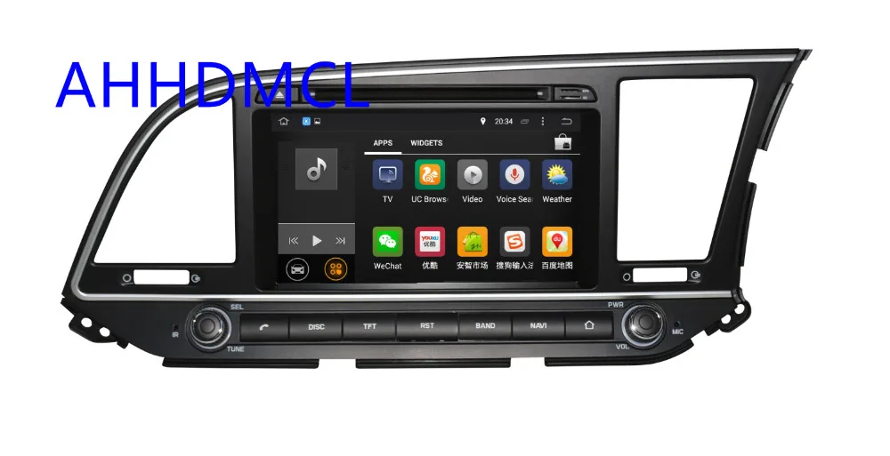 Top Car Multimedia Player Stereo Radio DVD Android 9.0 OS GPS Navigation For Hyundai Elantra Avante MD 2016 2017 Right Hand Drive 4