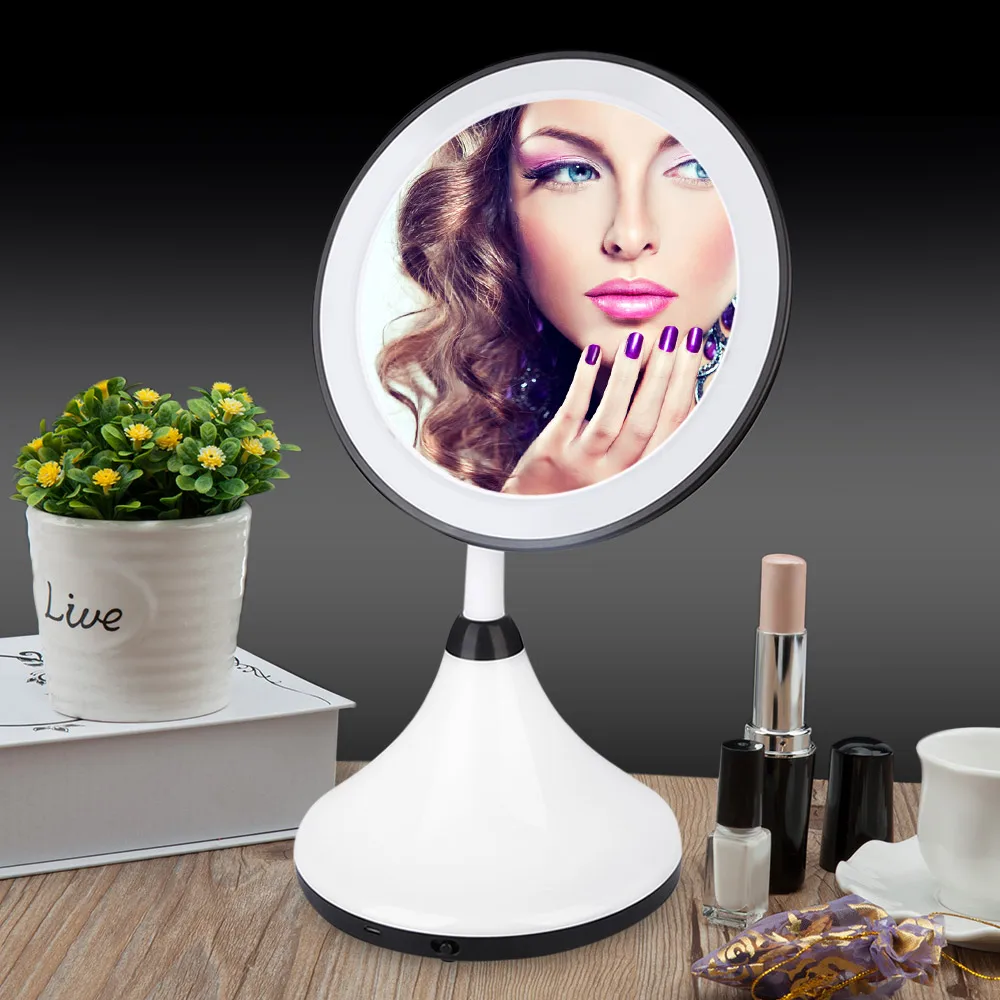 

2018 New LED Touch Screen Makeup Mirror Professional Vanity Mirror Espejo Adjustable Table Desktop Countertop Cosmetic Mirror