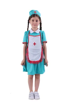 

Halloween Children Cosplay for Girls Nurse Dress Costumes Doctor Uniform Clothing Set Nurse Uniform Hospital Work Wear Costume