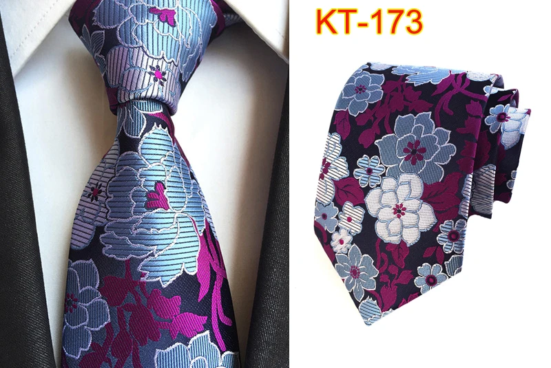 Классический Для мужчин галстук 8 см цветочный Пейсли Шелковый вязаный жаккардовый галстук шеи галстуки для взрослых Классический Бизнес