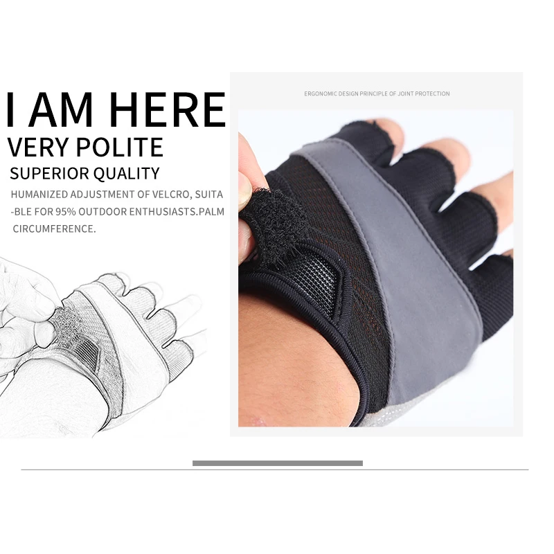 Велосипедные перчатки Half Finger Gant велосипедные Guantes MTB противоударные