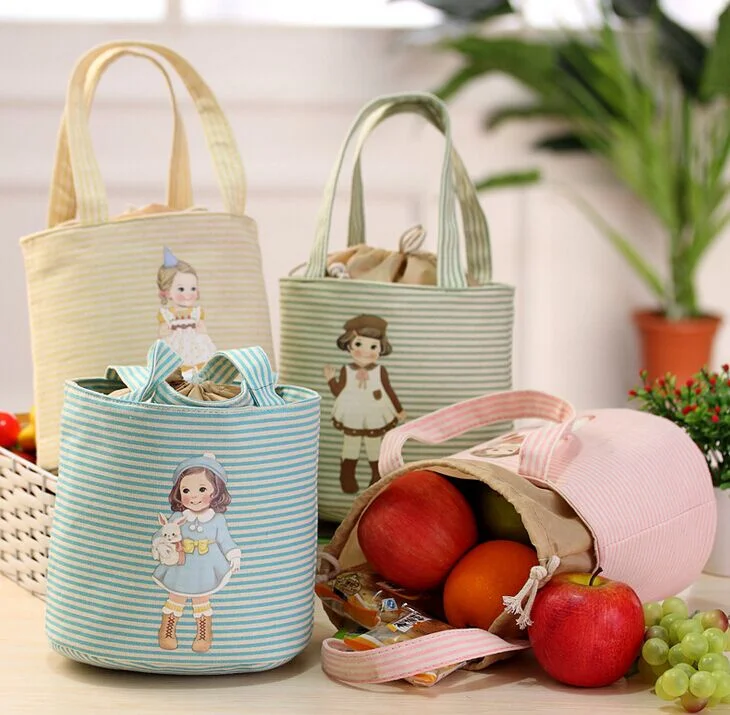 Kawaii NEW Baby DOLL 4Colors 27*24CM Convinent Lunch Box Holder BAG