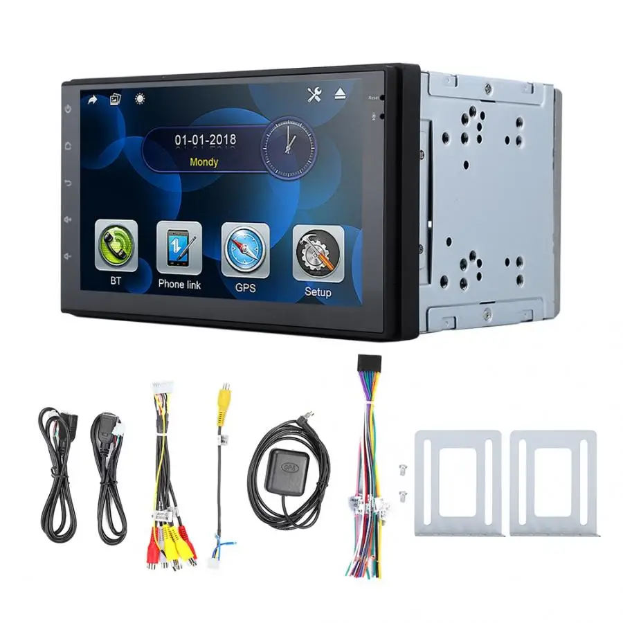 Excellent oto teypleri Universal 7inch Audio Car Stereo Player for Android 8 Core 8.1 System with GPS Navigation(1+16) araba aksesuar 0