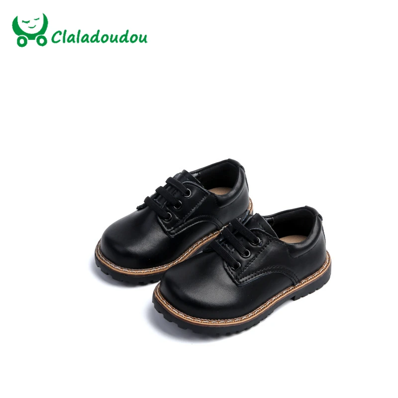 Claladoudou 13.5-19CM Kids Genuine Leather Shoes Children Performance Wedding Dress...