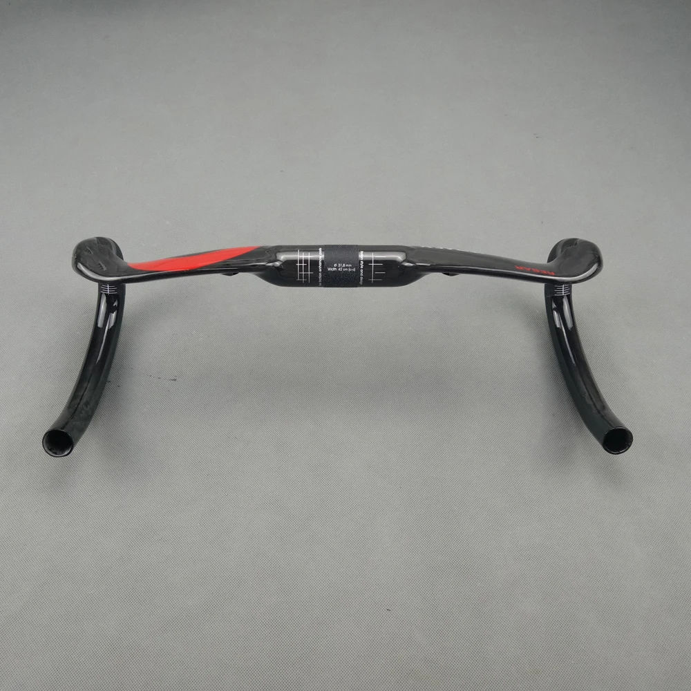 Manillar Carbono Carretera Guidao Speed Carbono Carbon Road Handlebar Red Bicycle Bent Bar 31.8mm 400/420/440mm Bicycle Parts bicycle accessories bicycle handlebar
