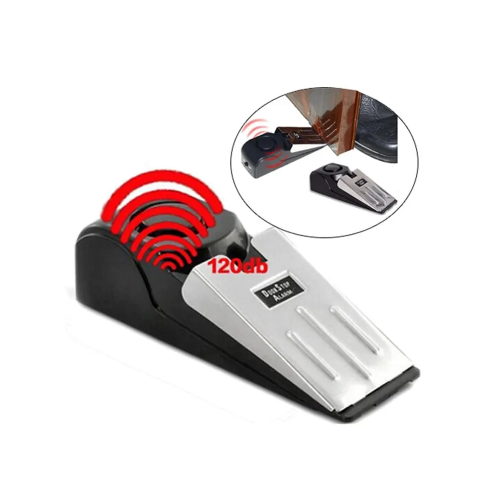 

120 dB Anti-theft Burglar Stop System Security Home Wedge Shaped Door Stop Stopper Alarm Block Blocking System