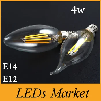 

LED Candle light 4W E12 E14 E27 Candle Bulb LED 3014 chip Warm/Cool White AC110V 240V High brightness Energy Saving LED Lamp
