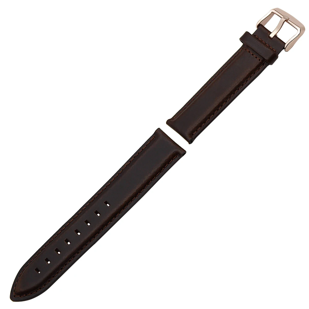 18 мм 20 мм первый слой из натуральной кожи ремешок для часов для Seiko из нержавеющей стали ремешок с пряжкой браслет черный коричневый