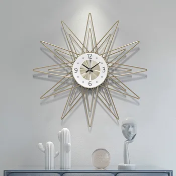 

Living room home wall clock modern design Creative Nordic Fashion Silent Clock Simple personality, light luxury wall clock