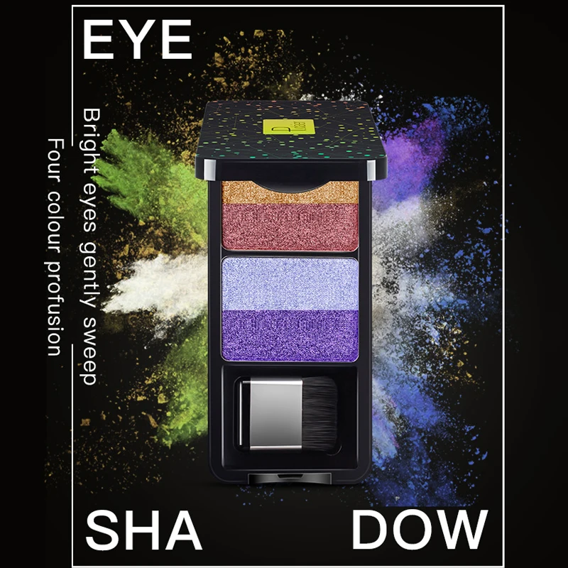 

Four Colors 42g Gradient Eyeshadow Glitter Shimmer Long Lasting Waterproof Eyeshadow Palette Makeup Pearl Eye Shadow