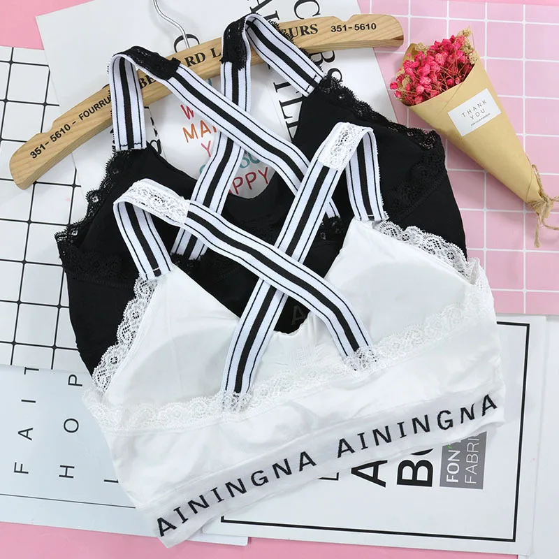 

Baby Girls Training Bras for 14-18Y Top Clothes 2018 Lovely Girls Letter Underwear Bra Vest Children Underclothes Sport Undies