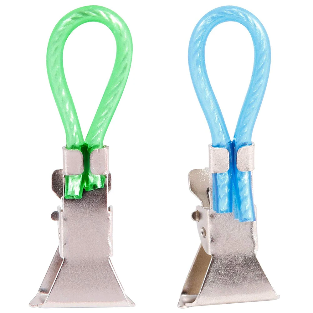 

5 Pcs Tea Towel Hanging Pliers Metal Clip on Hooks Loop Hanging Towel Hand Pliers for Kitchen Bathroom Beach Clothespin