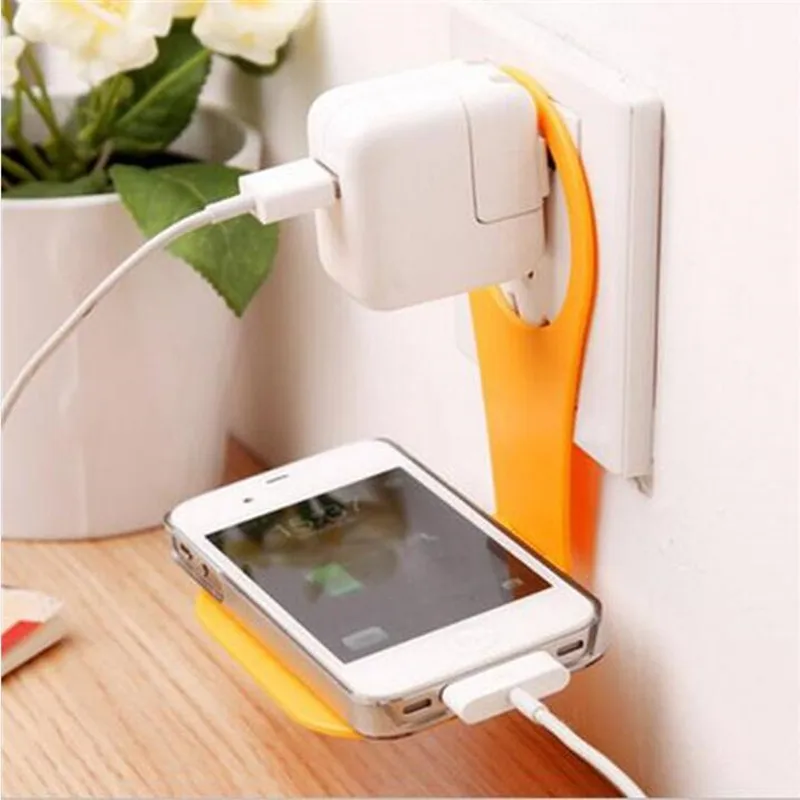 Folding Mobile Cell Phone Holder Wall Charger Hanger phone Charger