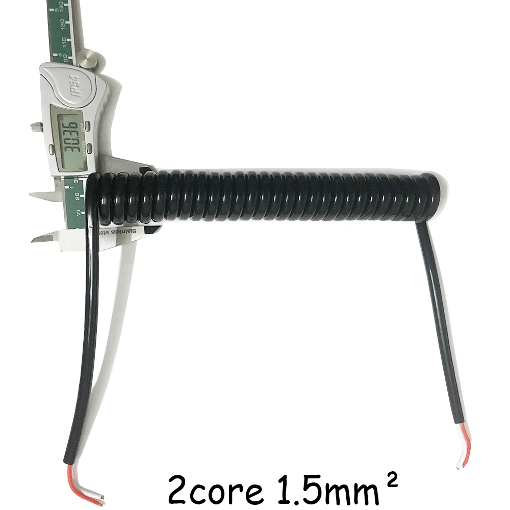 Выдвижной кабель 2,5 м 5 м 7,5 18 метров 2 ядра 1.5mm2 скрученный силовой кабель Шнур Весна Стрейч 1,25 м/2,5 м/3,75/9 m Расширяемый Провода