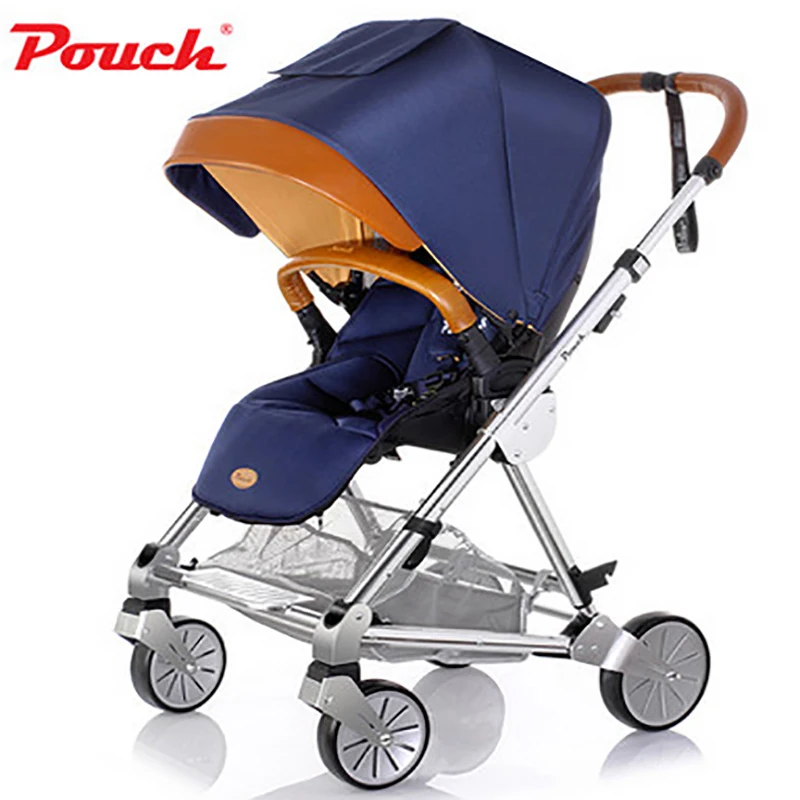 Pouch Luxury aluminum pouch baby stroller suspension folding baby bb car child car 4 colors