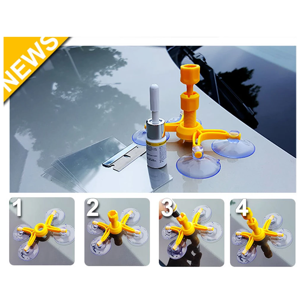 Glass Repair Tool Auto Windshield Repair Kit Window Glass Polishing Set