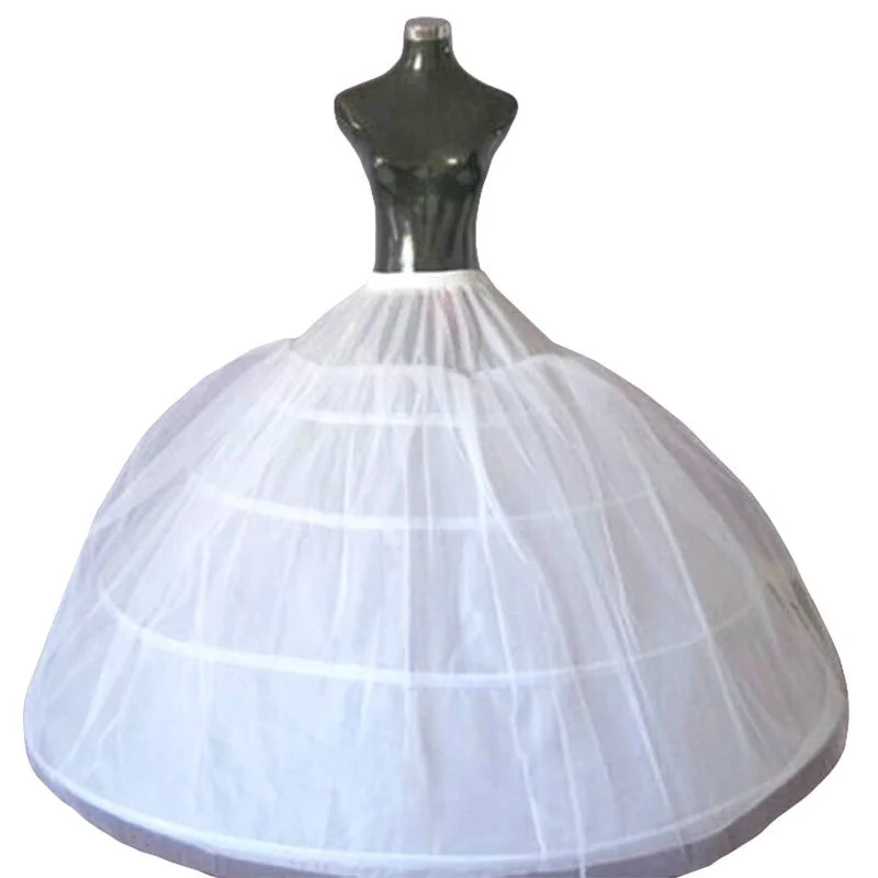 Высокое качество 4 Обручи Нижняя юбка для Свадебные платья Нижняя для вычурные свадебные платья свадебные аксессуары кринолин