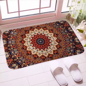 

Geomatric European Style Floor Doormat Custom Modern Kitchen Mat colorful Carpet Soft Bathroom Mats Good Gift For Home Decor