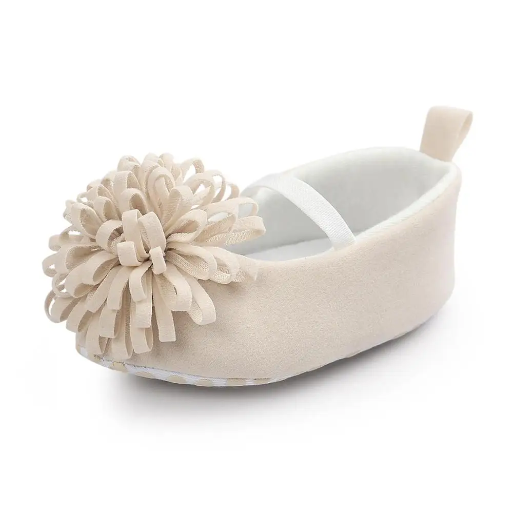 [Bosudhsou]/R-34 для маленьких девочек обувь для девочки-младенца обувь для малышей младенцев для маленьких девочек цветок мягкая подошва обувь детей Костюмы - Цвет: Бежевый