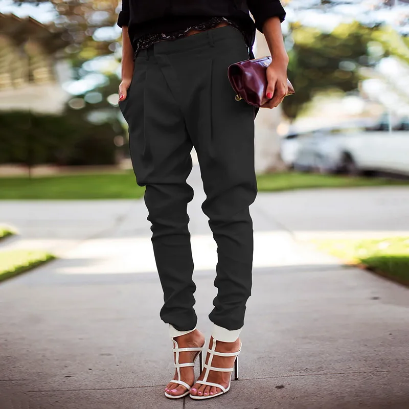 

MoneRffi Luxury Brand Ladies Pants Elastic Waist Solid Pantalones Mujer Trousers Women Casual Office Lady Long Pencil Pants