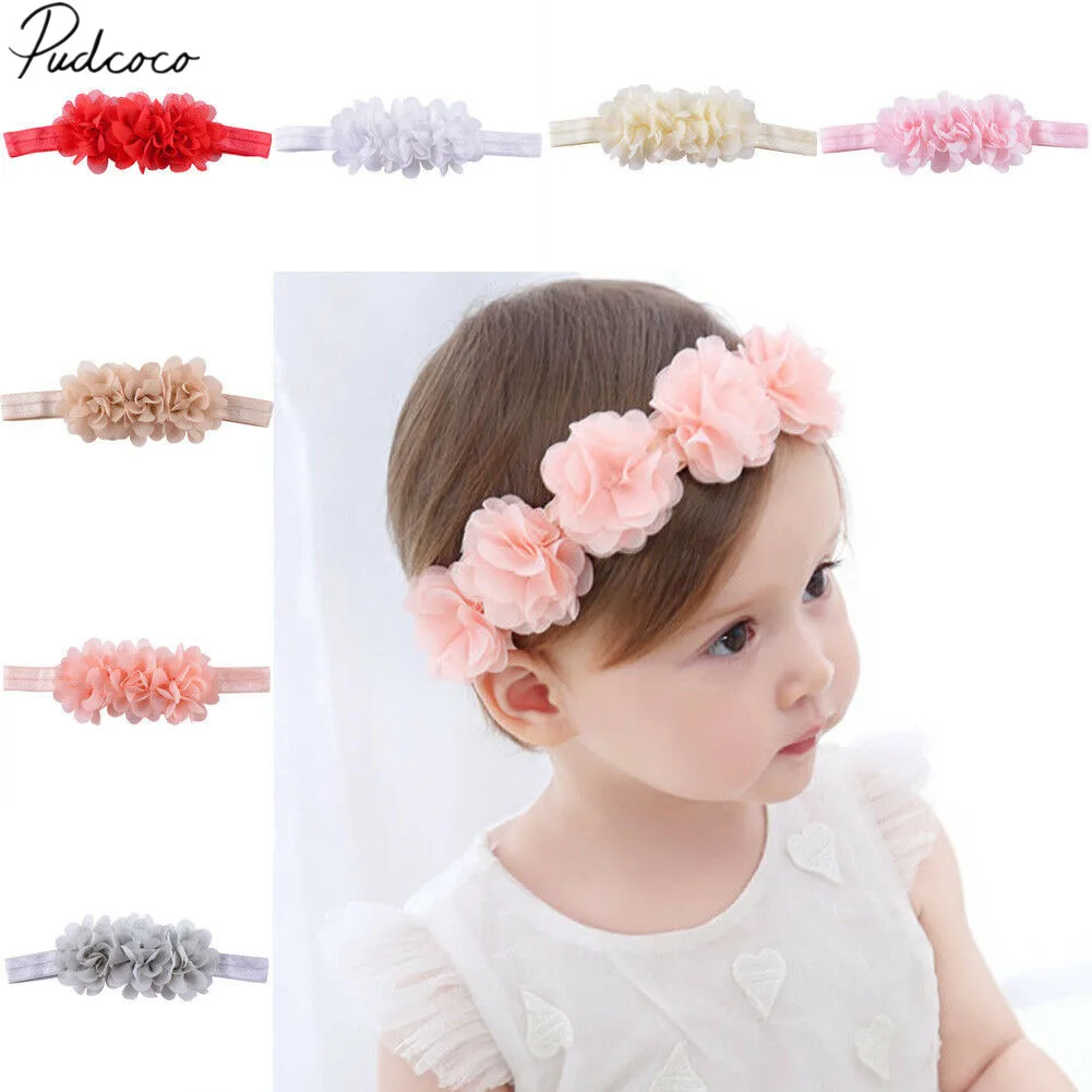 US WHOLESALE Girl Kid Baby Infant Toddler Daisy Flower Elastic Headband Colorful