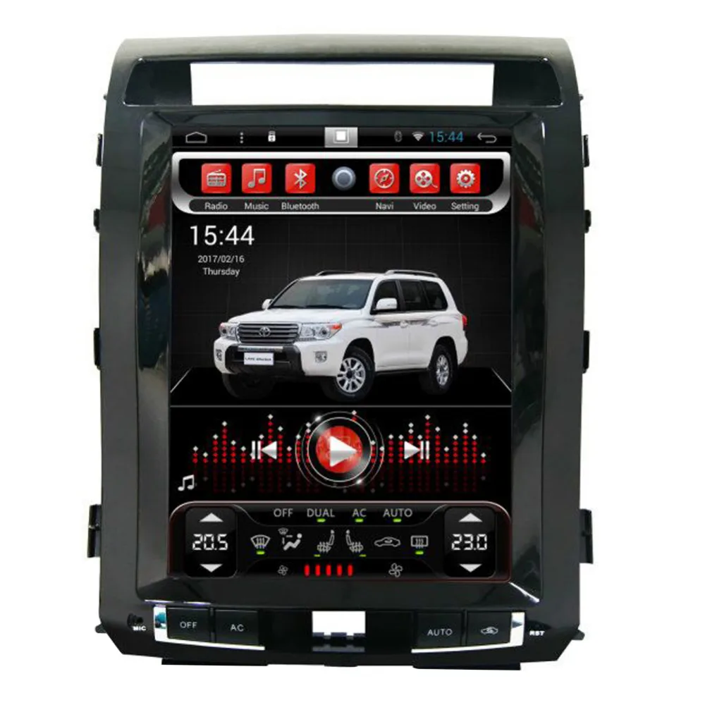 

12.1" Vertical Screen Android 6.0 Car DVD GPS Player for Toyota Land Cruiser 2007-2012 1280*800 Quad Core with Radio Navigation