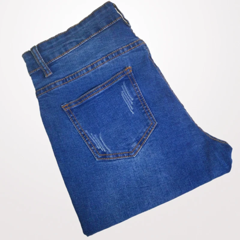 2016 Spring New Pencil Jeans Women Females Skinny Fashion Light Blue Cotton Soft Stretch Denim Pants