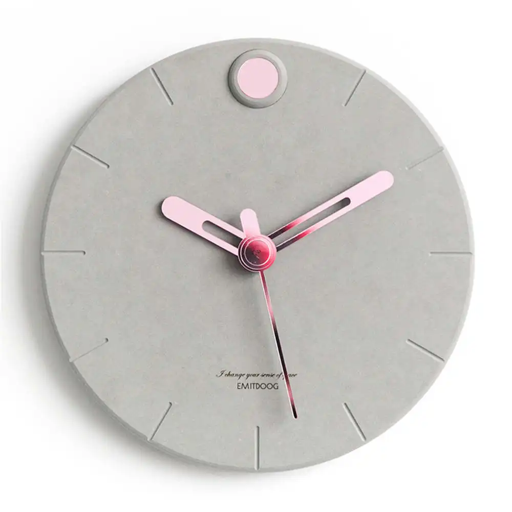 

12 Inch Nordic Wall Clock Modern Creative Clock Minimalist Living Room Hanging Clock Bedside Mute Wood Clock Home Decor