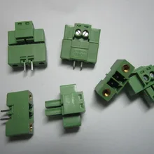 20 шт. с embossmen прямые 2 pin шаг 3,5 мм Винтовые клеммы разъема зеленый цвет сменный Тип с прямой контакт