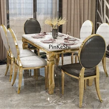 Ножки для чайного стола из нержавеющей стали, опорные ножки, мебельные ножки eleplant формы 67 см, 2 шт, золотой цвет