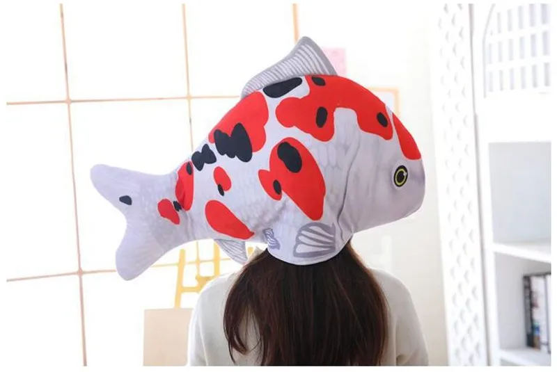 Симпатичные Koi Fish Fancy Карп шляпа аксессуары для косплея мультфильм аниме, плюшевая шапка-игрушка вечерние фотографировать подарок на